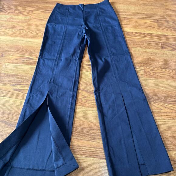 Jonathan Simkhai Chase Front Slit Pants in Midnight size 6/ small - Picture 14 of 14